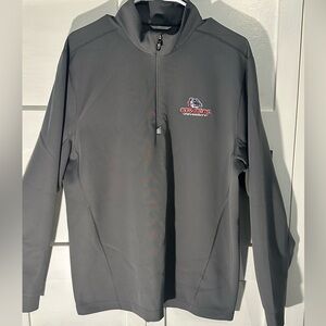 Cutter & Buck Gonzaga University Gray Quarter-Zip Pullover Size Large